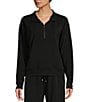 Copper Key Knit Quarter Zip Coordinating Pullover, Color:Black - Image 1