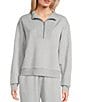 Copper Key Knit Quarter Zip Coordinating Pullover, Color:Heather Grey - Image 1