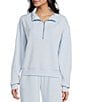 Copper Key Knit Quarter Zip Coordinating Pullover, Color:Light Blue - Image 1