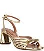 Copper Key Virgo Metallic Leather Strappy Bow Dress Sandals - Image 1