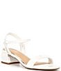 Color:White - Image 1 - WaltzTwo Patent Ankle Strap Sandals