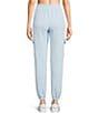 Copper Key Wide Leg Drawstring Coordinating Cargo Joggers, Color:Light Blue - Image 2