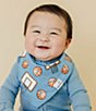 Copper Pearl Baby Boys Dunk Basketball Print Bandana Bibs 4-Pack - Image 5