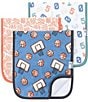 Copper Pearl Baby Boys Dunk Basketball Print Burp Cloths 3-Pack - Image 1