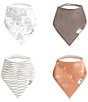 Copper Pearl Baby Boys Gage Print Bandana Bibs 4-Pack - Image 1