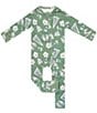 Copper Pearl Baby Boys Long Sleeve Kick Off Bamboo Convertible Zip-Up Footie Pajama - Image 1