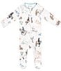 Copper Pearl Baby Boys Months Boone Western Print Long Sleeve Zip Front Footie - Image 1
