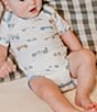 Copper Pearl Baby Boys Short Sleeve Speedster Bodysuit - Image 2