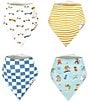 Copper Pearl Baby Boys Speedster Bib 4-Piece Set - Image 1