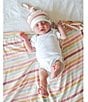Color:Multi - Image 2 - Baby Girls Belle Knit Swaddle Blanket