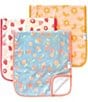 Copper Pearl Baby Girls Clementine Fruit Print Burp Cloths 3-Pack - Image 1