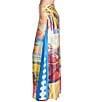COREY LYNN CALTER Printed Satin Flat Front Palazzo Pants, Color:Multi - Image 3