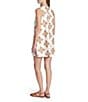 COREY LYNN CALTER Veruca Woven Embroidered Round Neck Sleeveless Mini Dress, Color:Off White - Image 2