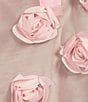 COREY LYNN CALTER Woven 3D Flower Crew Neck Short Sleeve Sheer Top, Color:Candy Pink - Image 4