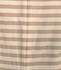 COREY LYNN CALTER Yolanda Woven Stripe Print Round Neck Short Sleeve Coordinating Peplum Top, Color:Tan - Image 4