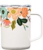 Color:Cream Lively - Image 1 - Rifle Paper Co. Stainless Steel Triple-Insulated Floral Coffee Mug