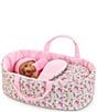 Corolle Dolls Floral Print Carry & Sleeping Bed for 12#double; Baby Doll - Image 1