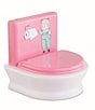 Color:Pink/White - Image 1 - Interactive Toilet for Baby Dolls