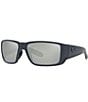 Color:Matte Grey - Image 1 - Men's Blackfin Pro Wrap 60mm Polarized Sunglasses