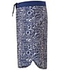 Color:Navy Tiki Print - Image 3 - Dawn Printed 8#double; Inseam Boardshorts