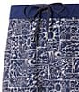 Color:Navy Tiki Print - Image 4 - Dawn Printed 8#double; Inseam Boardshorts