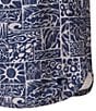 Color:Navy Tiki Print - Image 6 - Dawn Printed 8#double; Inseam Boardshorts