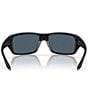 Color:Black/Grey - Image 4 - Del Mar Men's 6S9113 60mm Polarized Rectangular Sunglasses