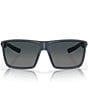 Color:Grey Gradient - Image 2 - del Mar Men's Rectangular Polarized Sunglasses