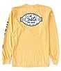 Color:Mustard - Image 1 - Feet In The Water Long Sleeve Graphic T-Shirt