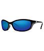 Color:Black - Image 1 - Harpoon Polarized Wrap Sunglasses