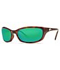 Color:Tortoise - Image 1 - Harpoon Polarized Wrap Sunglasses