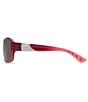 Color:Pomegranate - Image 2 - Inlet Polarized UVA/UVB Protection Rectangle Sunglasses