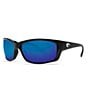Color:Shiny Black Blue Mirror - Image 1 - Jose Polarized Sunglasses