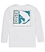Color:Bass Pearl Grey - Image 1 - Long Sleeve Tech Finder Graphic T-Shirt
