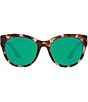 Color:Coral - Image 2 - Women's Maya Cat Eye Polarized Sunglasses