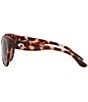 Color:Pink Tortoise - Image 3 - Maya Cat Eye Polarized Sunglasses