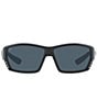 Color:Blackout - Image 2 - Men's 6S9009 Tuna Alley 62mm Rectangle Polarized Sunglasses