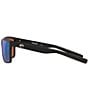 Color:Matte Black/Green - Image 3 - Men's 6S9016 Rinconcito Crystal Mirrored 60mm Rectangle Polarized Sunglasses