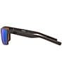 Color:Matte Grey/Green - Image 3 - Men's 6S9016 Rinconcito Mirrored 60mm Rectangle Polarized Sunglasses