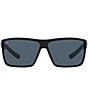 Color:Matte Black/Grey - Image 2 - Men's 6S9018 Rincon 63mm Rectangle Polarized Sunglasses