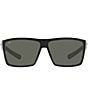 Color:Shiny Black/Grey - Image 2 - Men's 6S9018 Rincon Crystal 63mm Rectangle Polarized Sunglasses