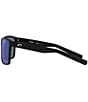 Color:Matte Black/Blue - Image 3 - Men's 6S9018 Rincon Mirrored 63mm Rectangle Polarized Sunglasses
