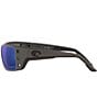 Color:Matte Grey/Blue - Image 3 - Men's 6S9022 Permit Mirrored 63mm Rectangle Polarized Sunglasses