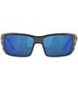 Color:Matte Grey/Blue - Image 2 - Men's 6S9022 Permit Mirrored 63mm Rectangle Polarized Sunglasses