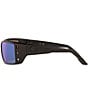 Color:Blackout/Green - Image 3 - Men's 6S9022 Permit Mirrored Crystal 63mm Rectangle Polarized Sunglasses