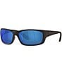 Costa Men's 6S9023 Jose Mirrored 62mm Rectangle Polarized Sunglasses, Color:Blackout/Blue - Image 1
