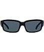Color:Shiny Black/Grey - Image 2 - Men's 6S9025 Caballito 59mm Rectangle Polarized Sunglasses