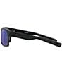 Color:Shiny Black/Matte Black/Blue - Image 3 - Men's 6S9026 Half Moon Mirrored Crystal 60mm Square Polarized Sunglasses