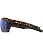 Color:Tortoise/Green - Image 3 - Men's 6S9034 Diego Mirrored Crystal 62mm Rectangle Polarized Sunglasses