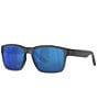 Costa Men's 6S9049 Paunch Mirrored 57mm Square Polarized Sunglasses, Color:Matte Smoke Crystal/Blue - Image 1